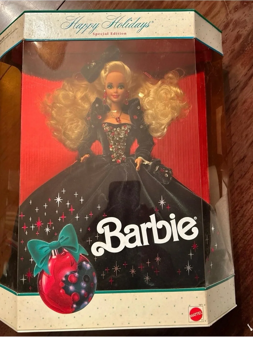 1991 Barbie Happy Holidays Special Edition Black Holiday Doll
